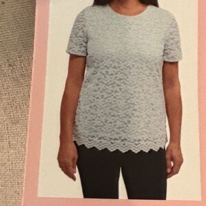 NWT large teddi rose lace shirt 554